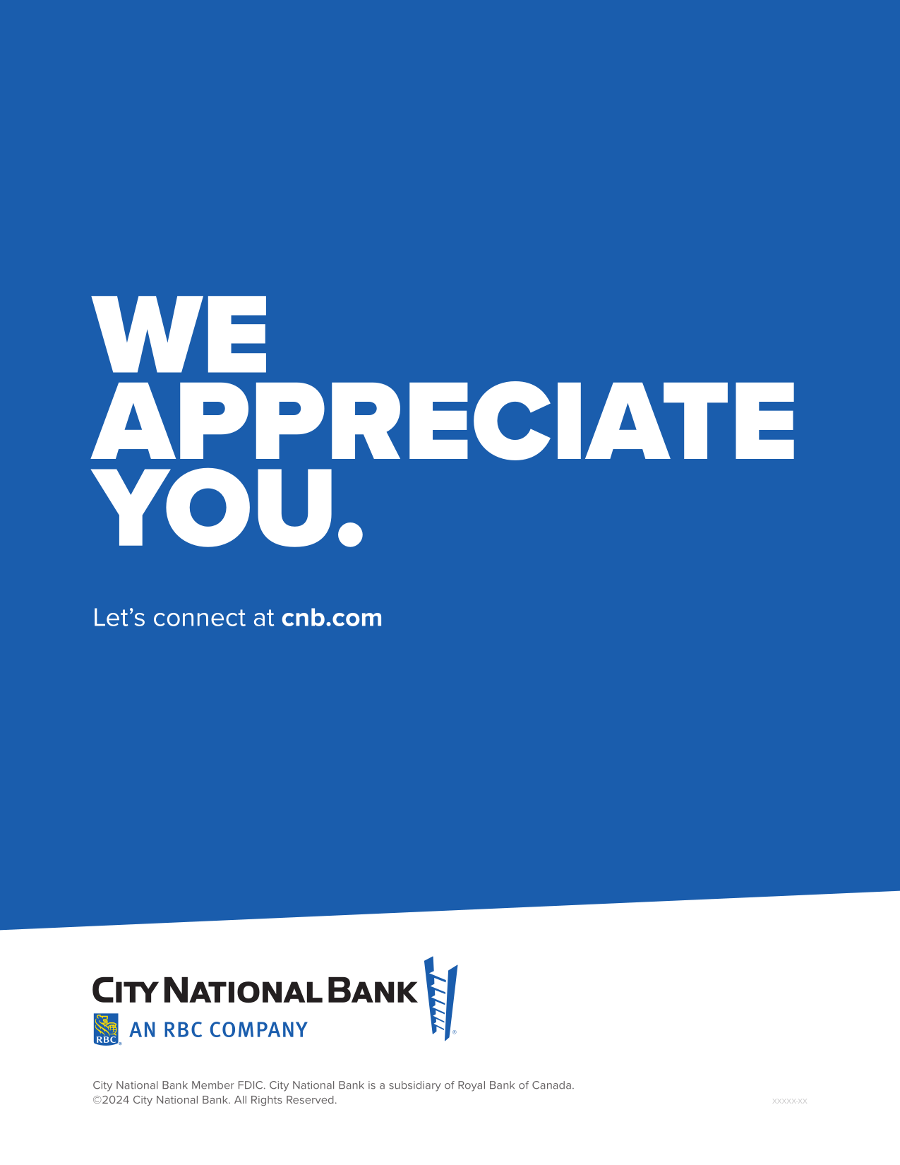 We Appreciate You. Let's connect at cnb.com